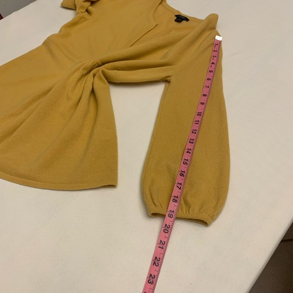 Prive 100% cashmere yellow mustard sweater S - Picture 7 of 14